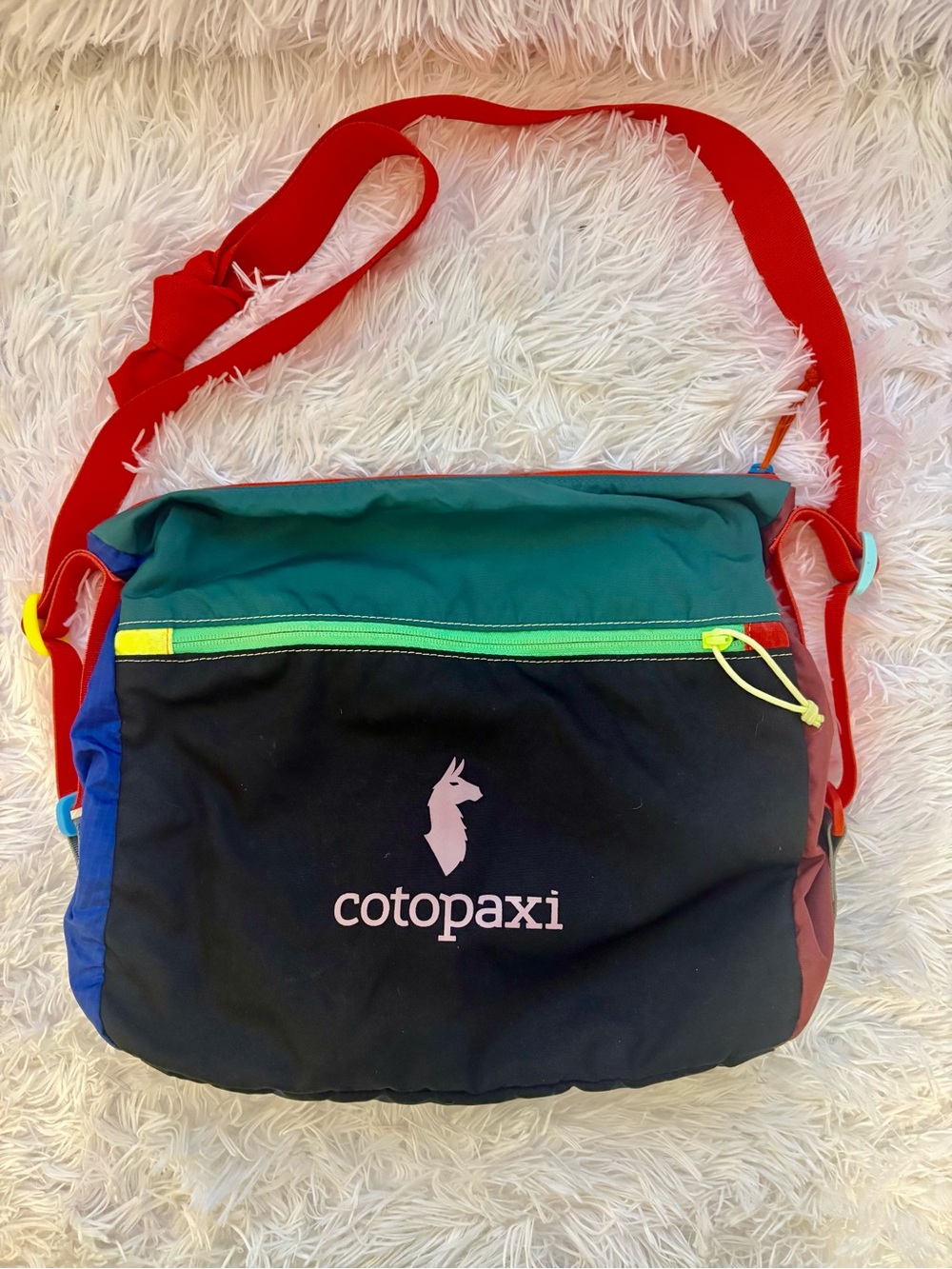 Cotopaxi Multicolor Nylon Crossbody Bag - Teal/Black/Red